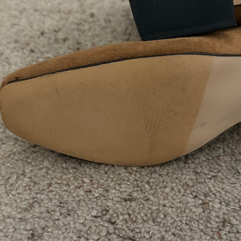 Lulus Square Toed Block Heel Camel Color Suede Ankle Boots - Picture 16 of 16